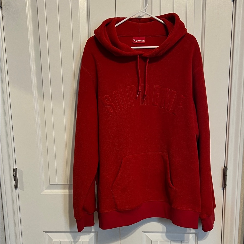 Supreme Men's Bold Red Hoodie